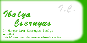 ibolya csernyus business card